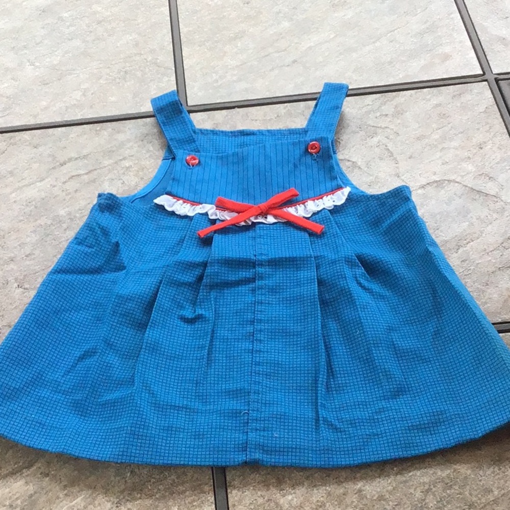 Vintage blue striped dress